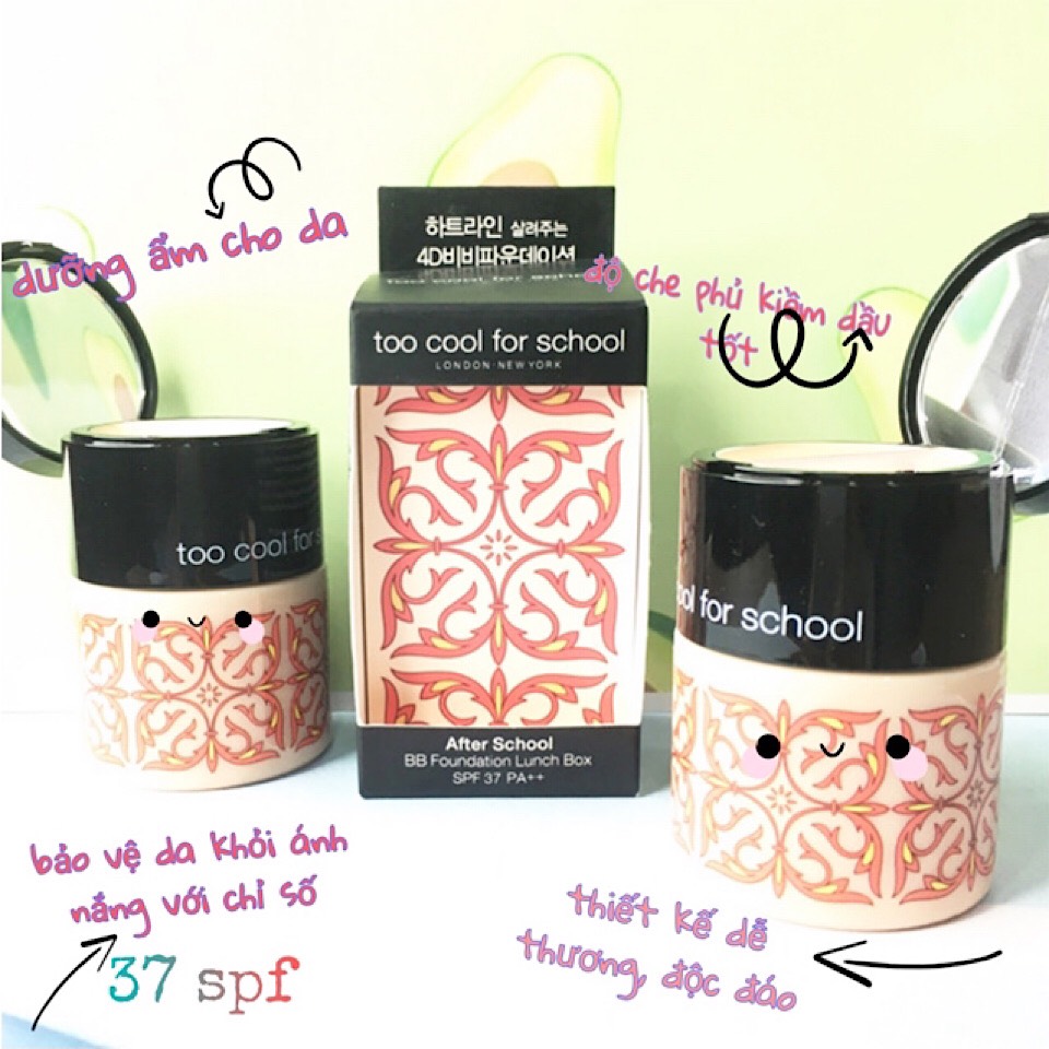KEM NỀN TOO COOL FOR SCHOOL AFTER SCHOOL BB FOUNDATION LUNCH BOX